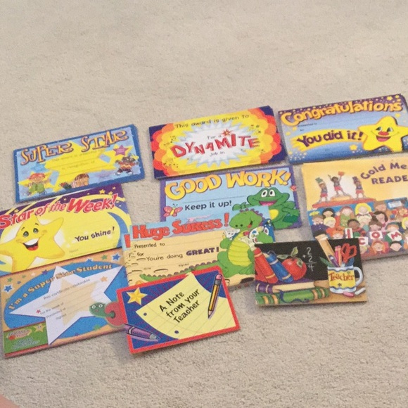 Cute teacher storage box with certificates! - Picture 3 of 4